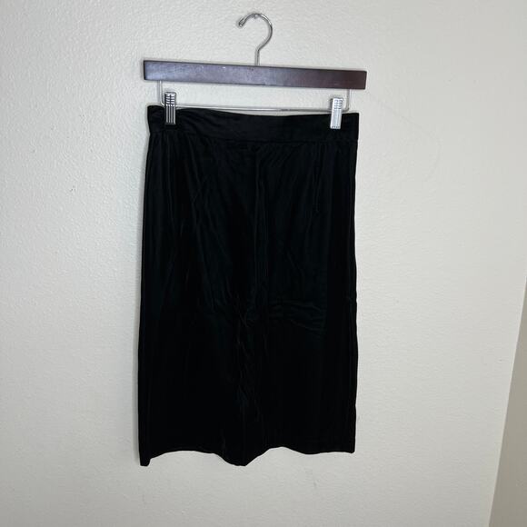 Kips Bay Black Velvet Pencil Skirt 10 - Picture 1 of 8